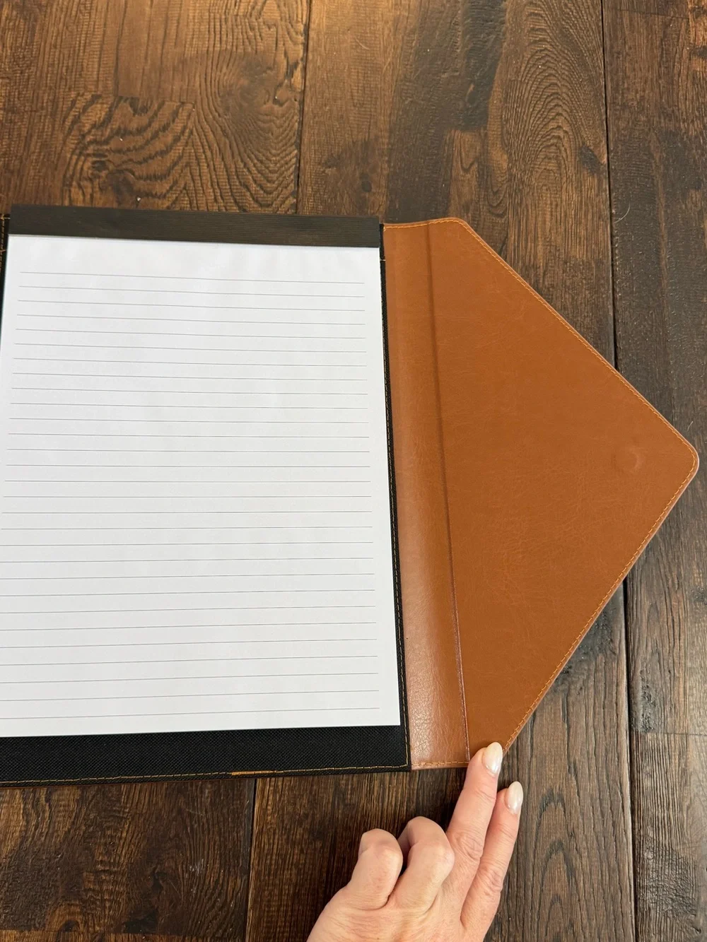 Eccolo Leather Tablet Folio in Cognac Brown